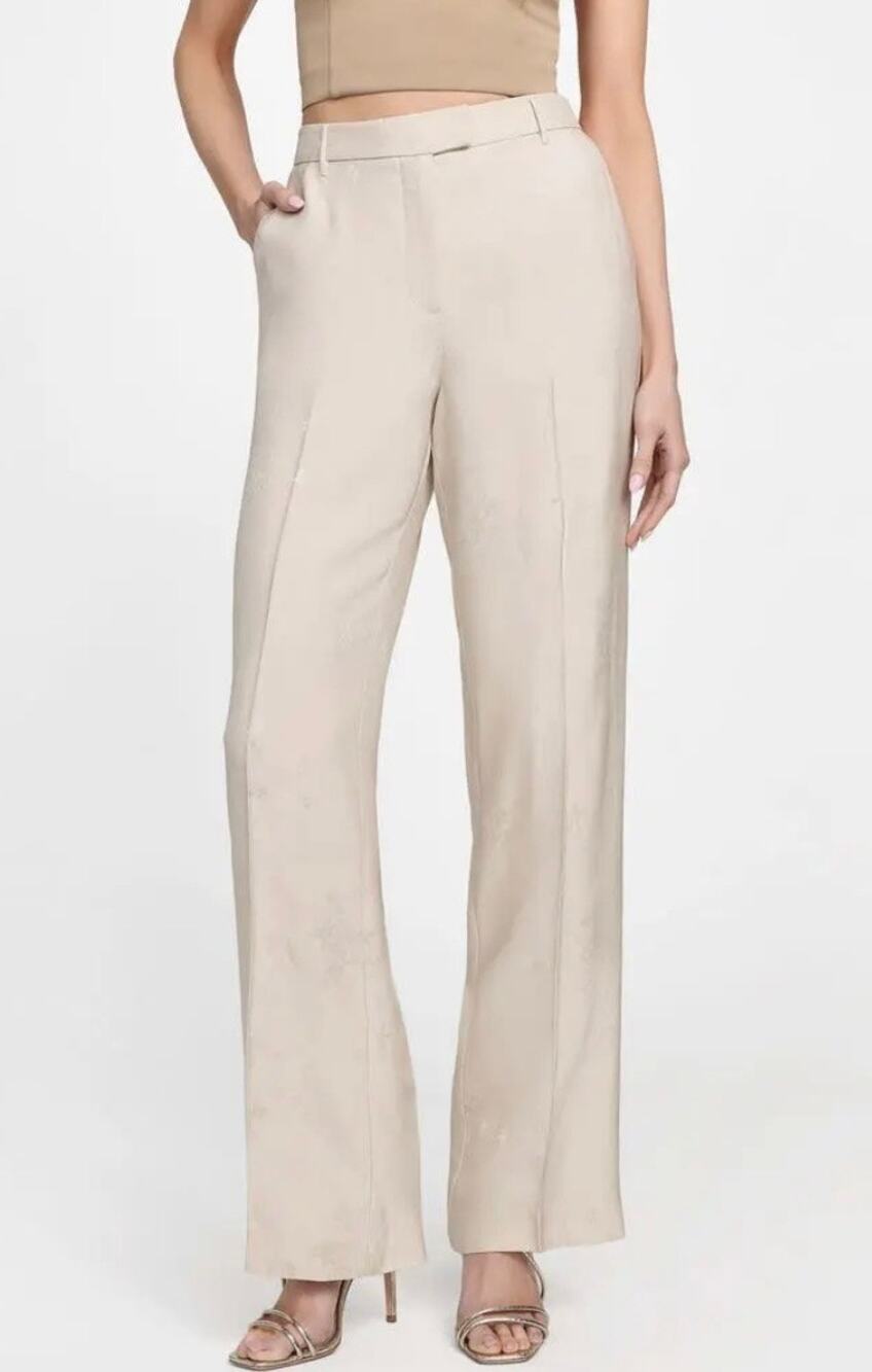 New Marciano By Guess Whitney Straight Trousers Floral Satin Pants Dreamy Moon 2